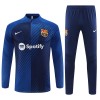 FC Barcelona Training Sweatshirts Quarter-zip 2023-24 Blaue Für Kinder